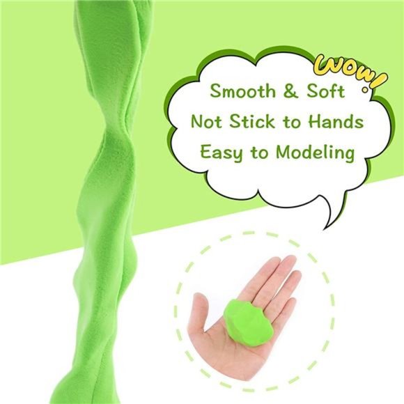 HOLICOLOR Air Dry Clay Kit, 36 Colors Modeling Clay for Kids with Accessories - Picture 4 of 6